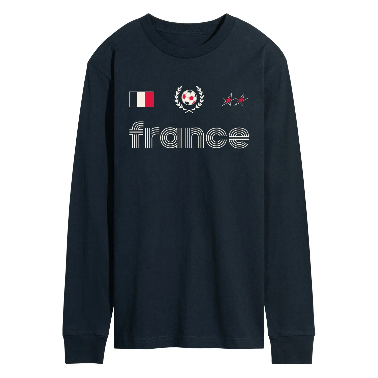 Instant Message - France Soccer Jersey - Men's Long Sleeve Graphic T-Shirt sold by Zulily