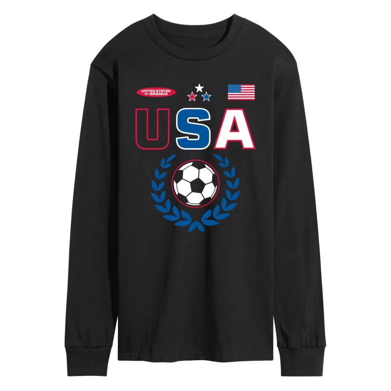 Instant Message - USA Soccer Jersey - Men's Long Sleeve Graphic T-Shirt sold by Zulily