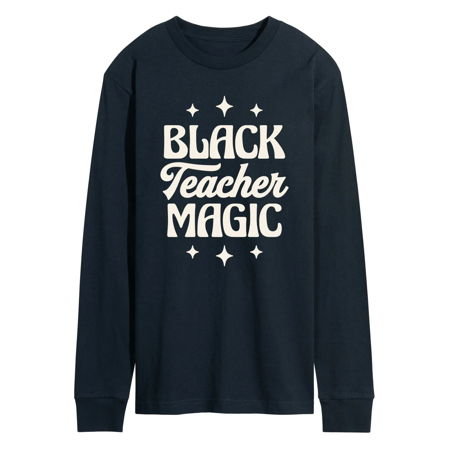 Instant Message - Black Teacher Magic - Men's Long Sleeve Graphic T-Shirt sold by Zulily product image thumbnail 4