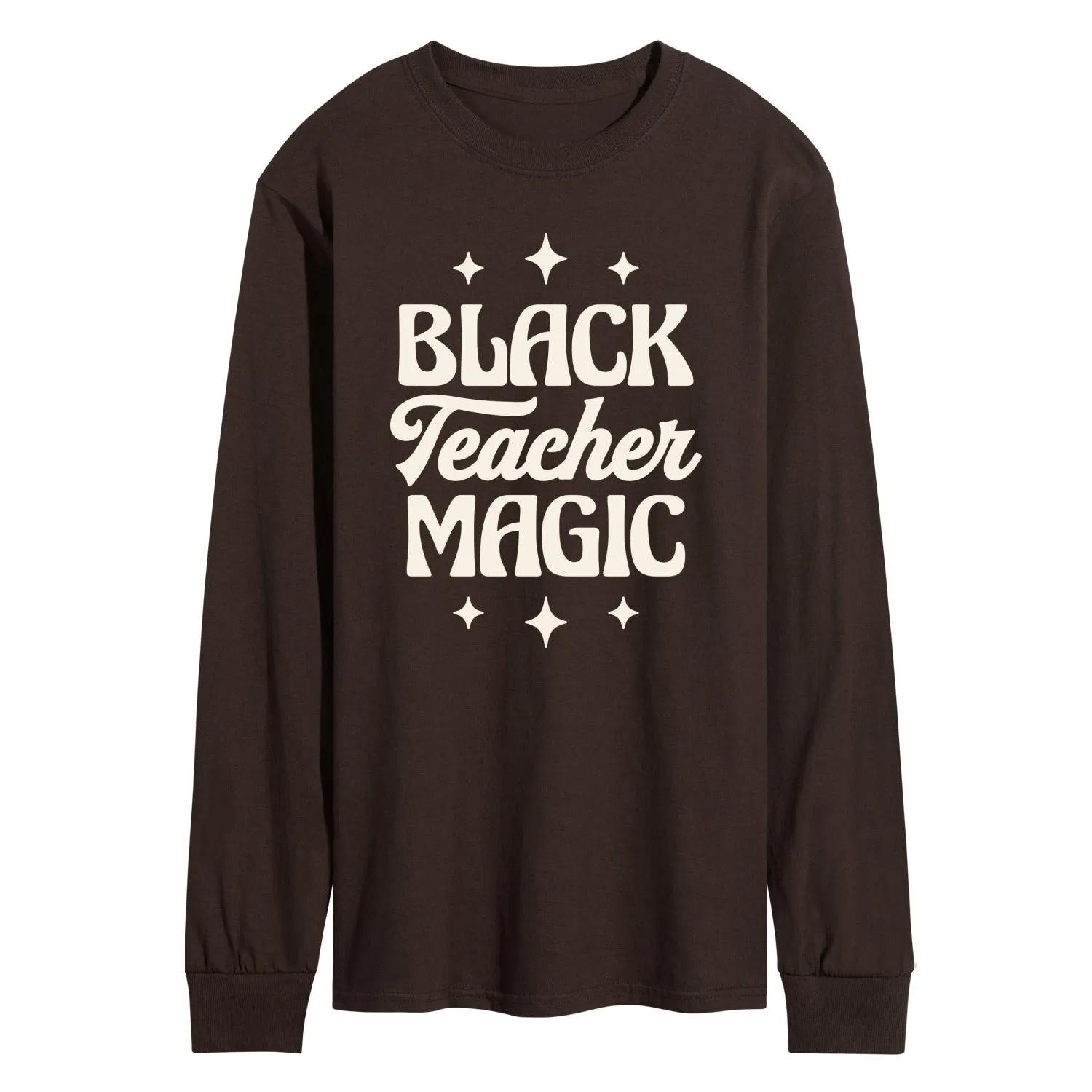 Instant Message - Black Teacher Magic - Men's Long Sleeve Graphic T-Shirt sold by Zulily product image thumbnail 2