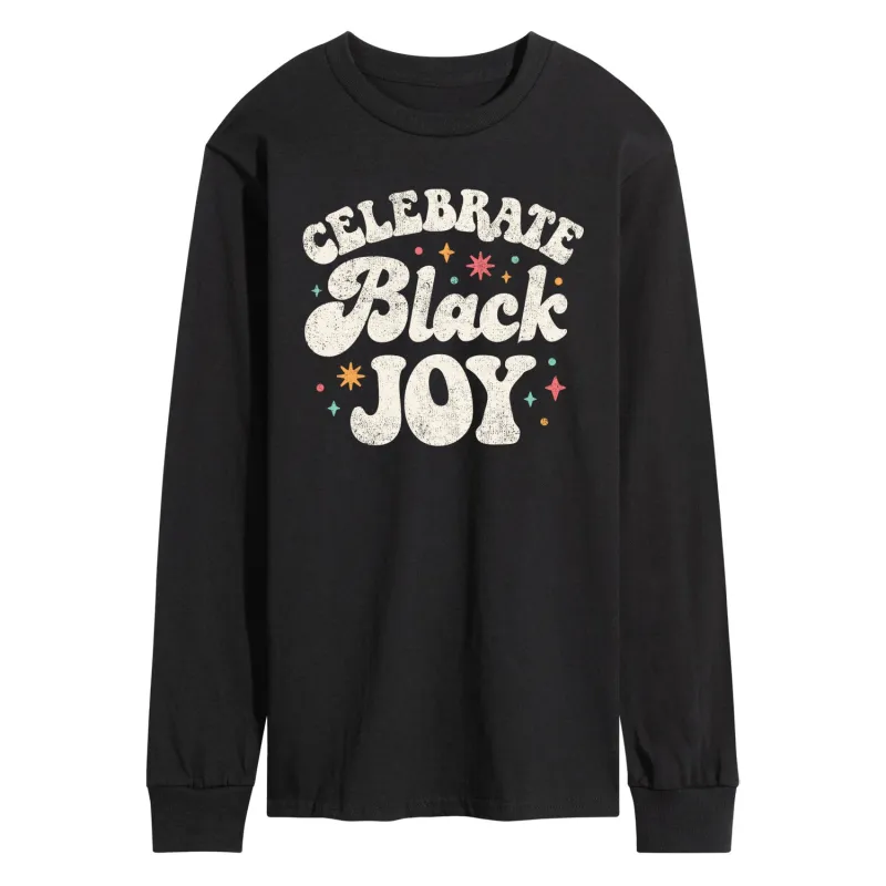 Instant Message - Celebrate Black Joy - Men's Long Sleeve Graphic T-Shirt sold by Zulily
