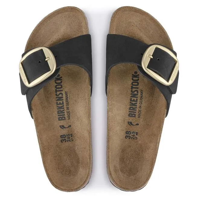 Birkenstock Unisex Madrid Big Buckle Nubuck Leather Black sold by Zulily product image thumbnail 3