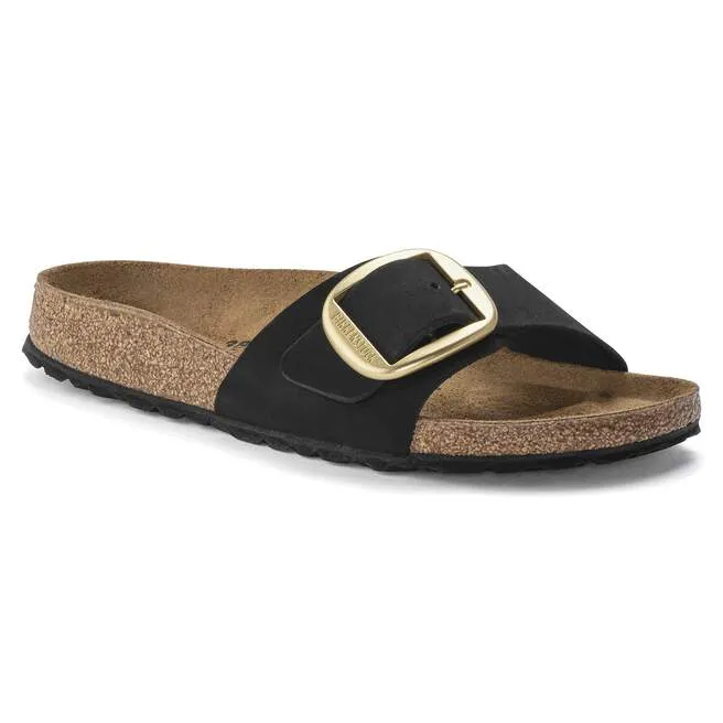 Birkenstock Unisex Madrid Big Buckle Nubuck Leather Black sold by Zulily product image thumbnail 2