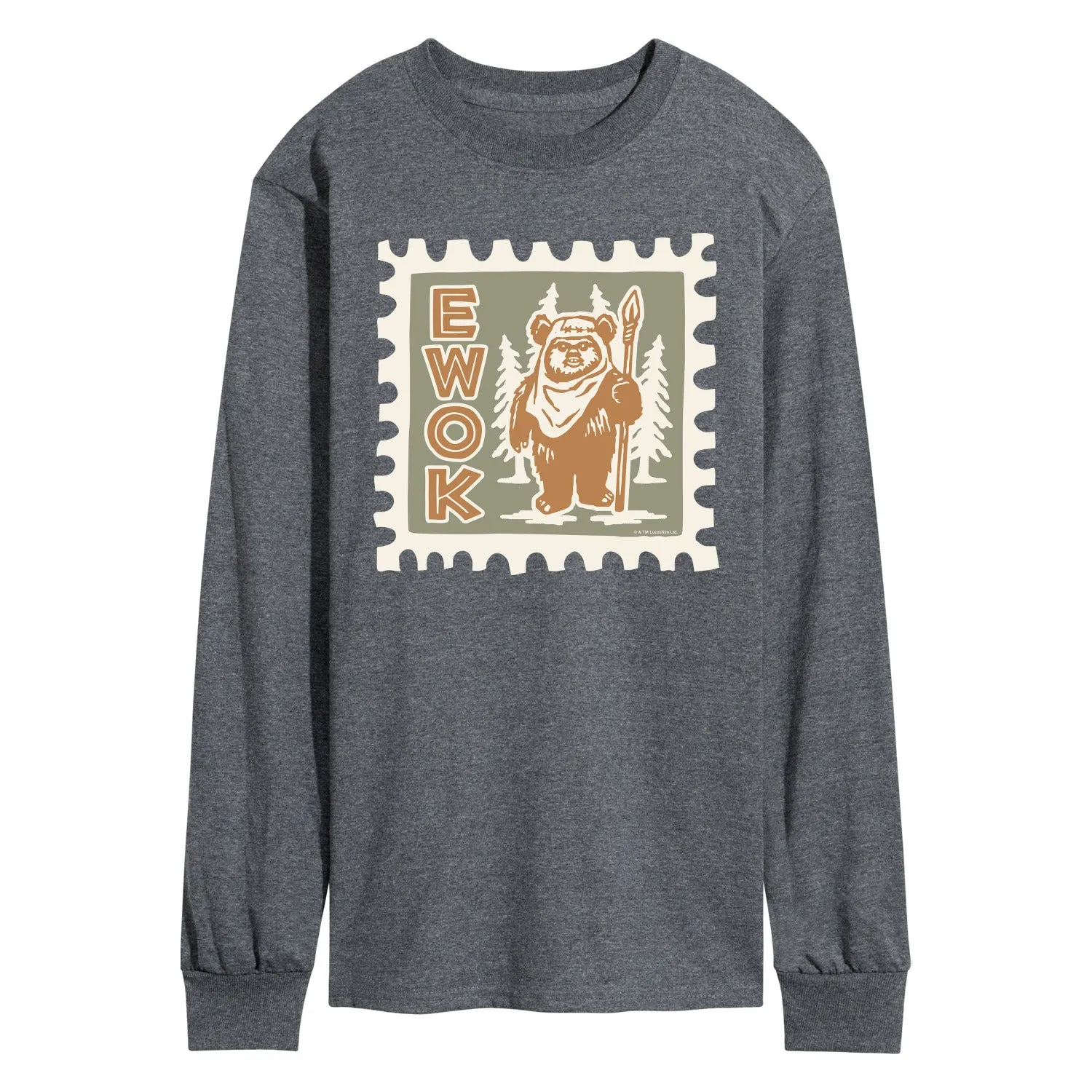 Star Wars - Ewok Stamp - Men's Long Sleeve Graphic T-Shirt sold by Zulily product image thumbnail 3