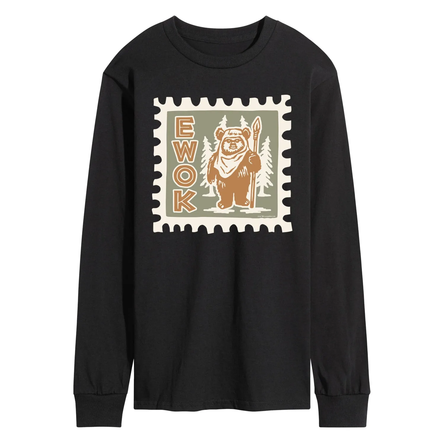 Star Wars - Ewok Stamp - Men's Long Sleeve Graphic T-Shirt sold by Zulily product image thumbnail 4