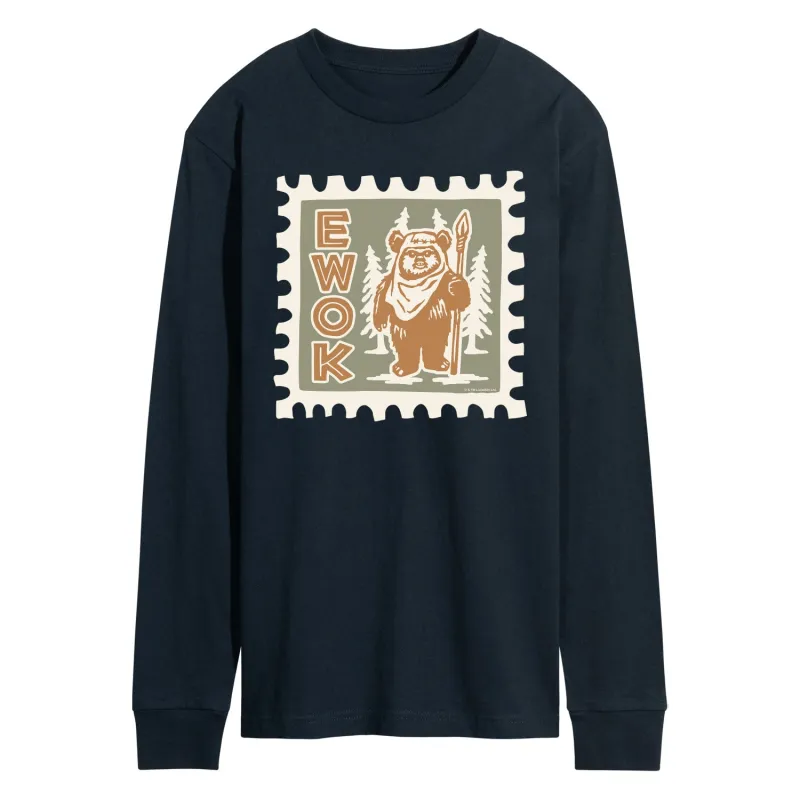 Star Wars - Ewok Stamp - Men's Long Sleeve Graphic T-Shirt made by Star Wars