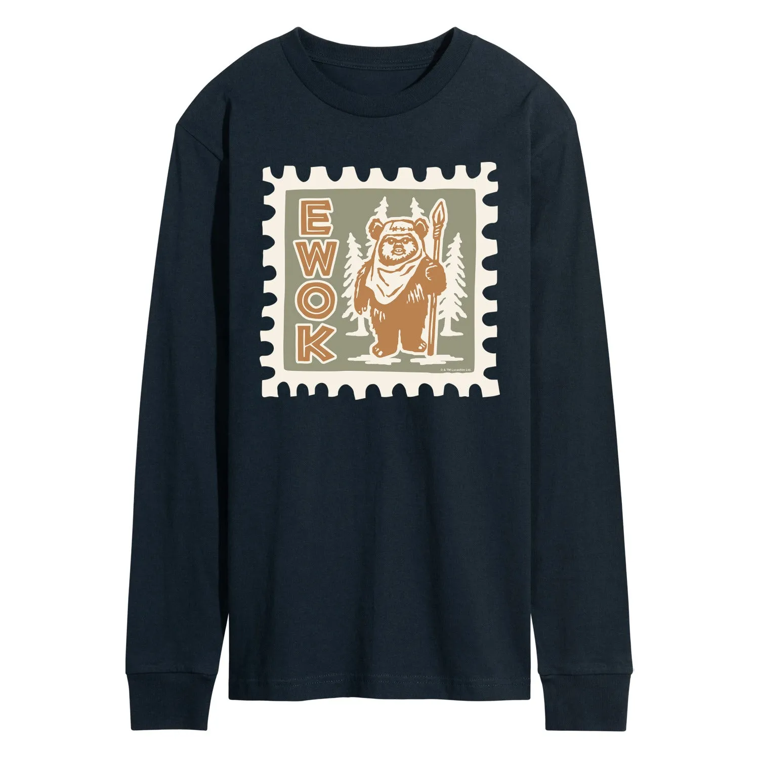 Star Wars - Ewok Stamp - Men's Long Sleeve Graphic T-Shirt sold by Zulily