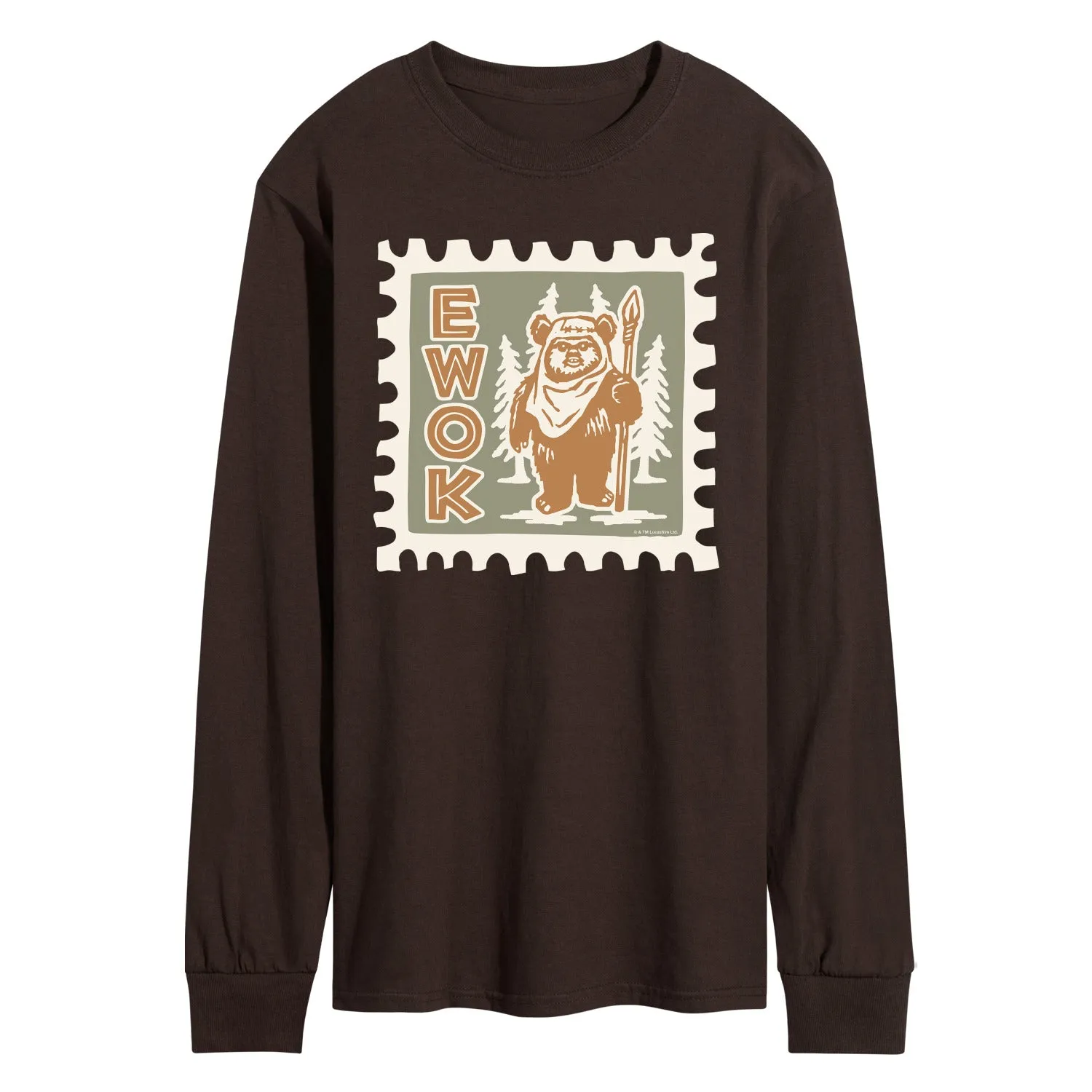 Star Wars - Ewok Stamp - Men's Long Sleeve Graphic T-Shirt sold by Zulily product image thumbnail 5