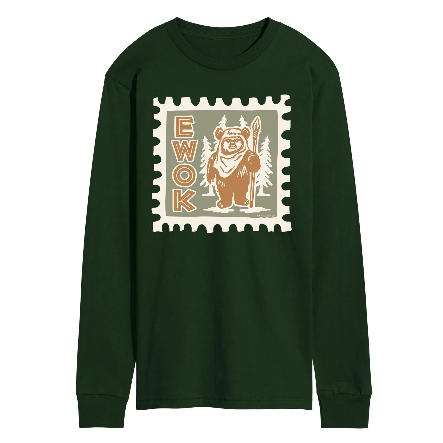 Star Wars - Ewok Stamp - Men's Long Sleeve Graphic T-Shirt sold by Zulily product image thumbnail 2