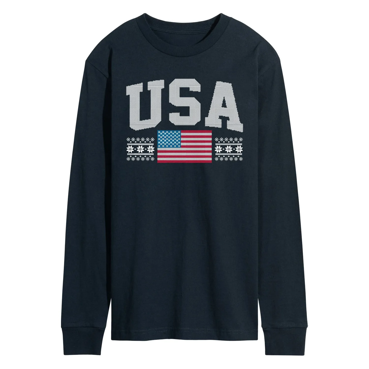 Instant Message - USA Sweater - Men's Long Sleeve Graphic T-Shirt sold by Zulily