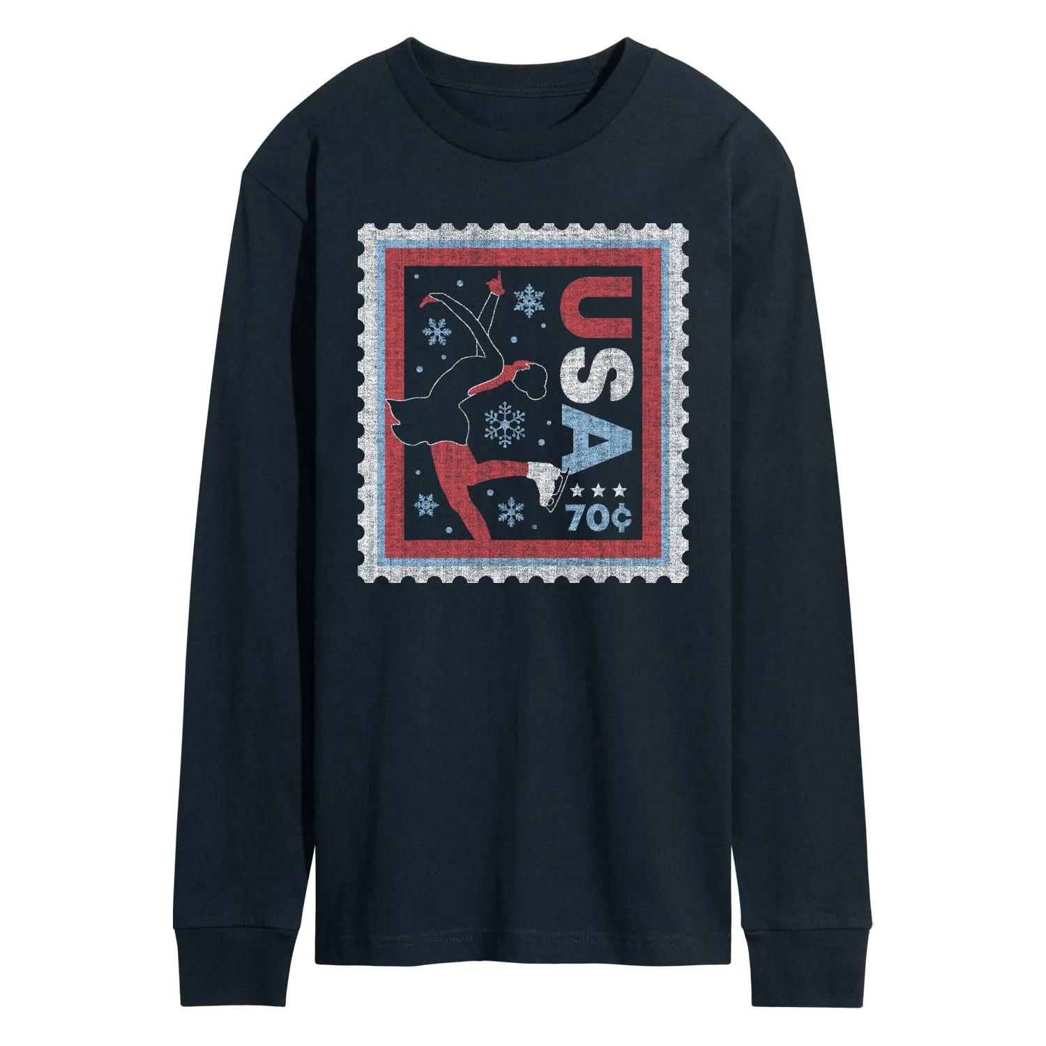 Instant Message - Figure Skater Stamp - Men's Long Sleeve Graphic T-Shirt sold by Zulily product image thumbnail 3