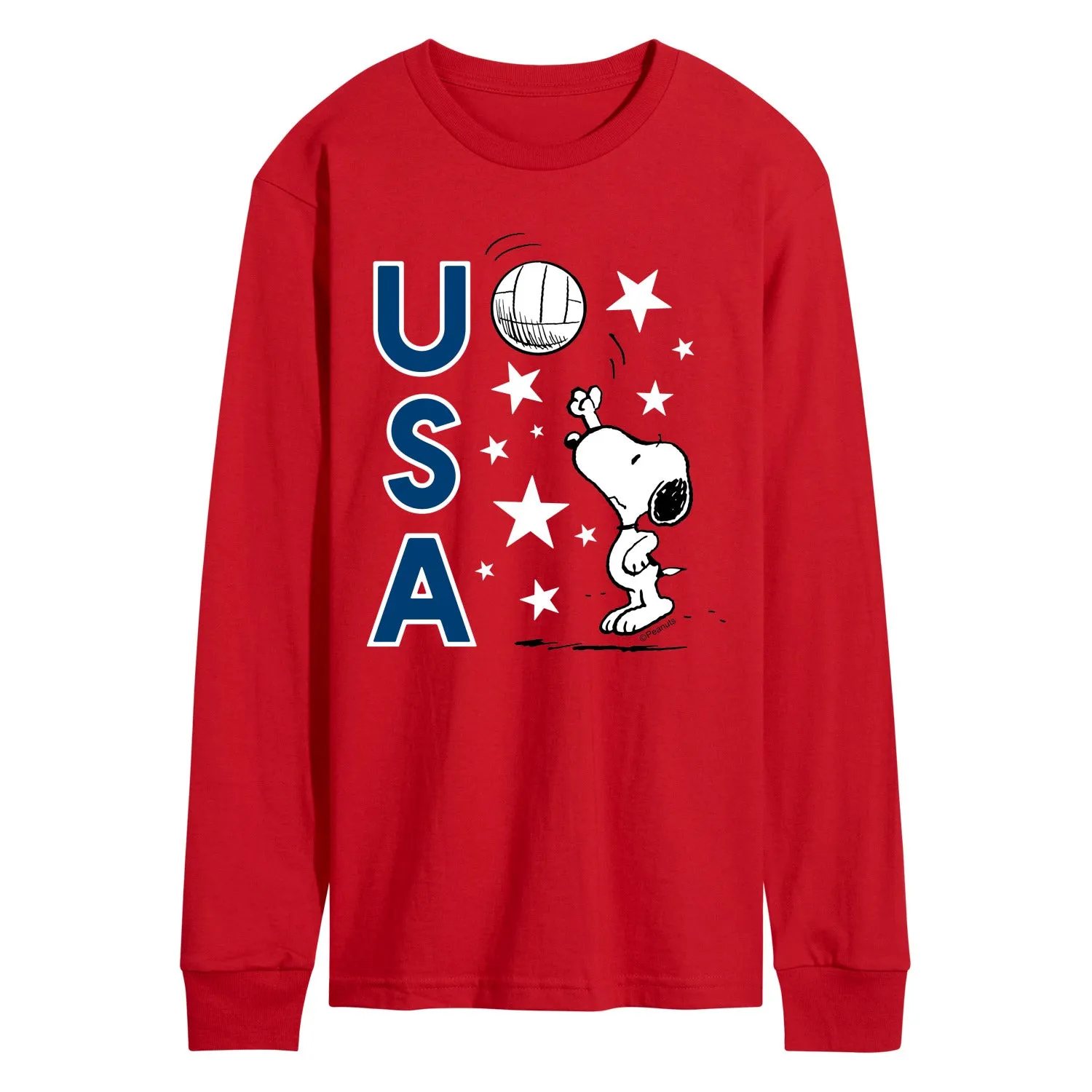 Peanuts - USA Volleyball - Men's Long Sleeve Graphic T-Shirt sold by Zulily product image thumbnail 3