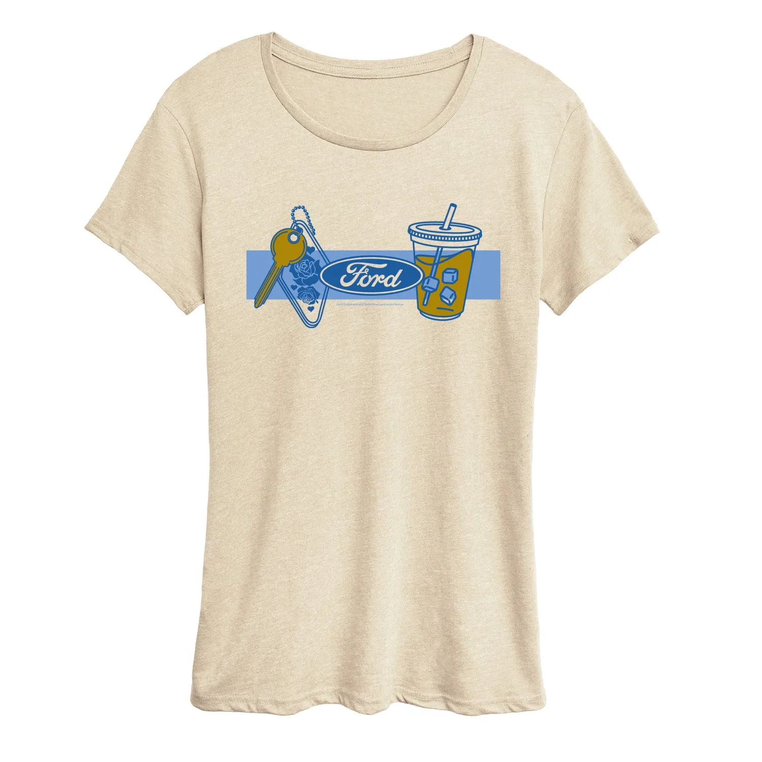 Ford - Coffee and Keychain - Women's Short Sleeve Graphic T-Shirt sold by Zulily product image thumbnail 2