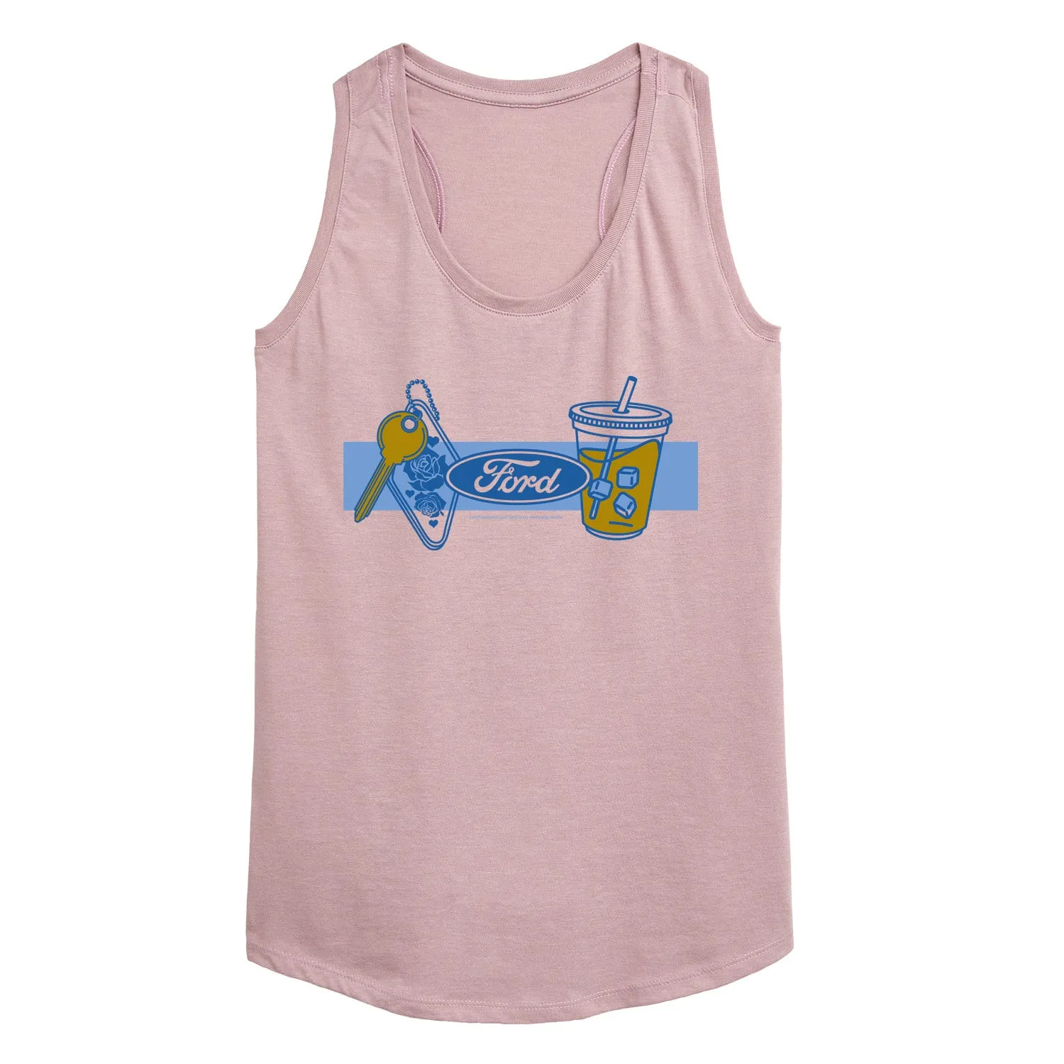Ford - Coffee and Keychain - Women's Racerback Graphic Tank sold by Zulily
