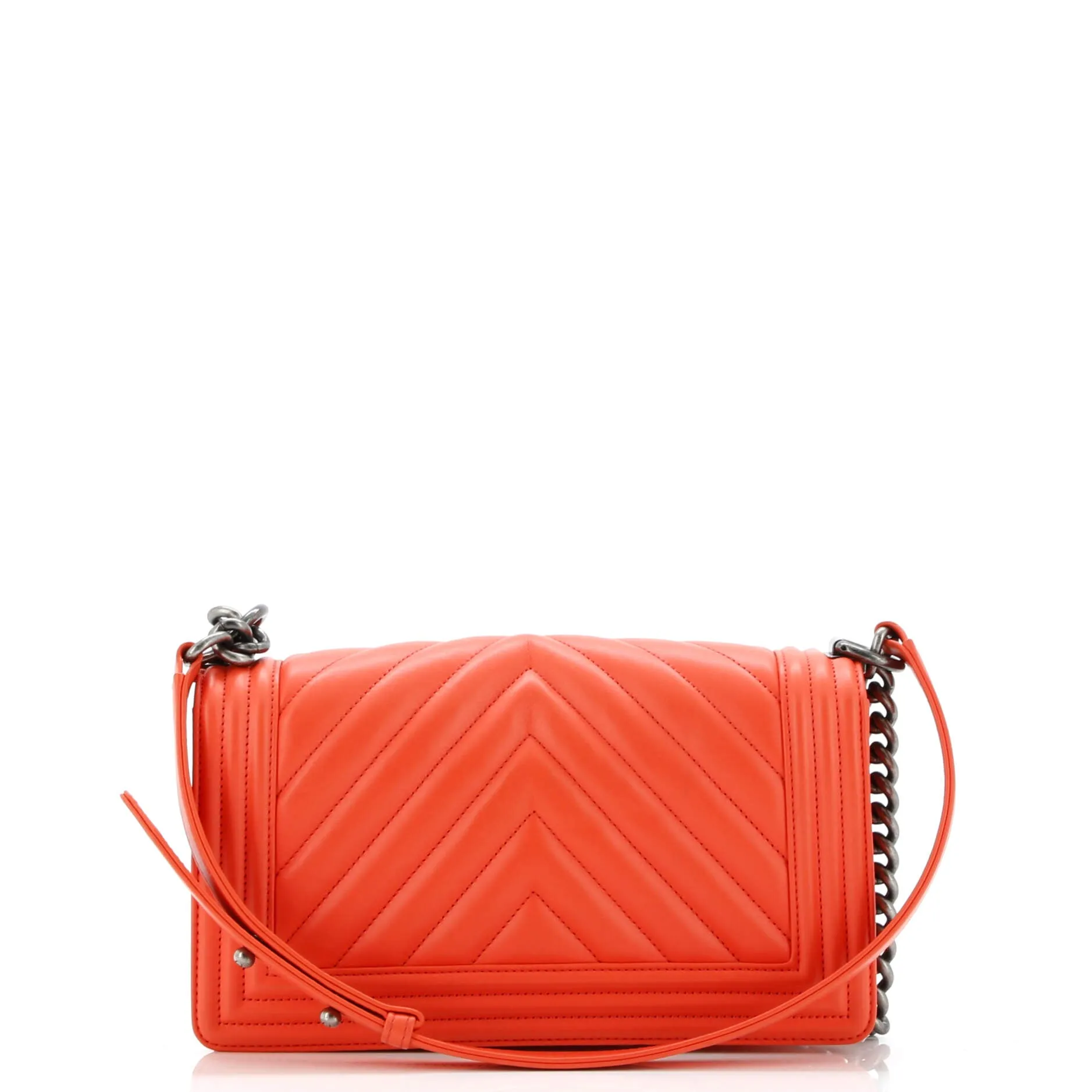Pre-Loved Chanel Boy Flap Bag Chevron Calfskin Old Medium sold by Zulily product image thumbnail 5