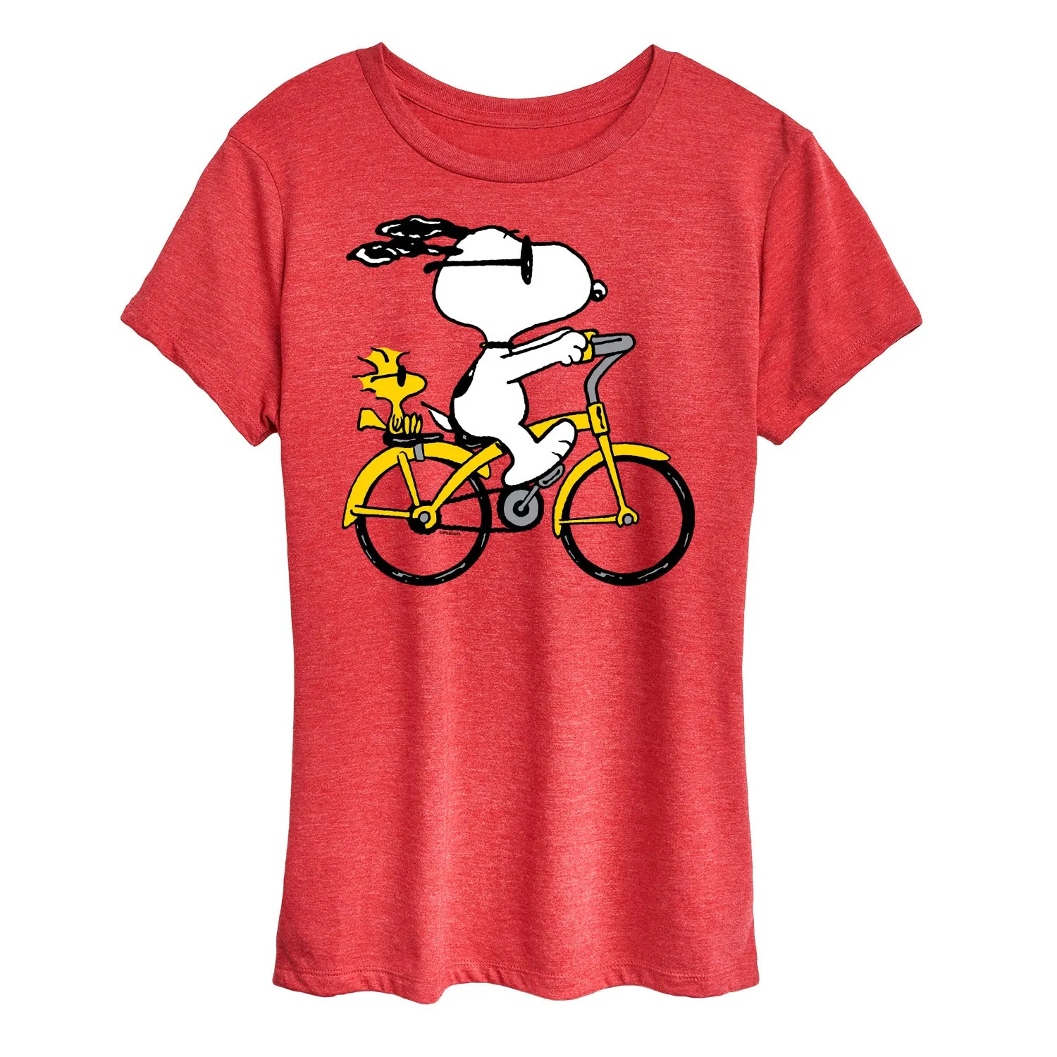 Peanuts - Snoopy and Woodstock Riding Bike - Women's Short Sleeve Graphic T-Shirt sold by Zulily product image thumbnail 4