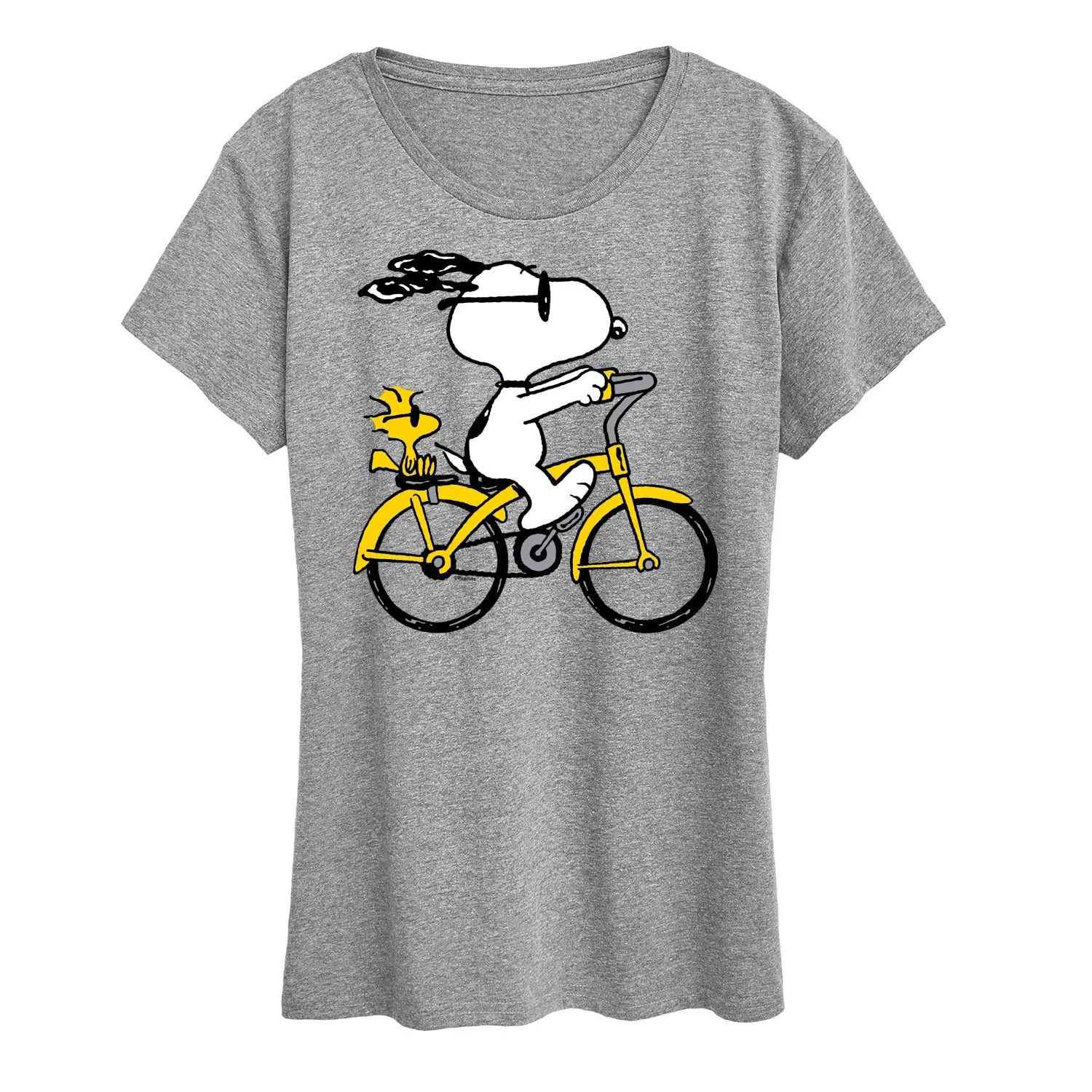 Peanuts - Snoopy and Woodstock Riding Bike - Women's Short Sleeve Graphic T-Shirt sold by Zulily product image thumbnail 2