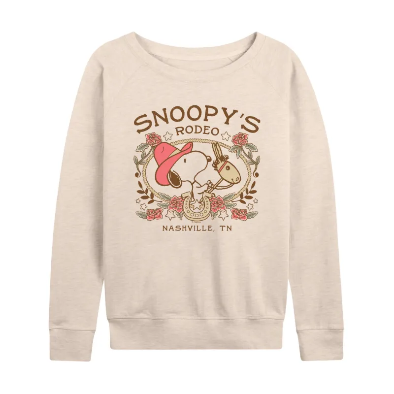 Peanuts - Snoopy Western - Women's French Terry Long Sleeve Shirt sold by Zulily