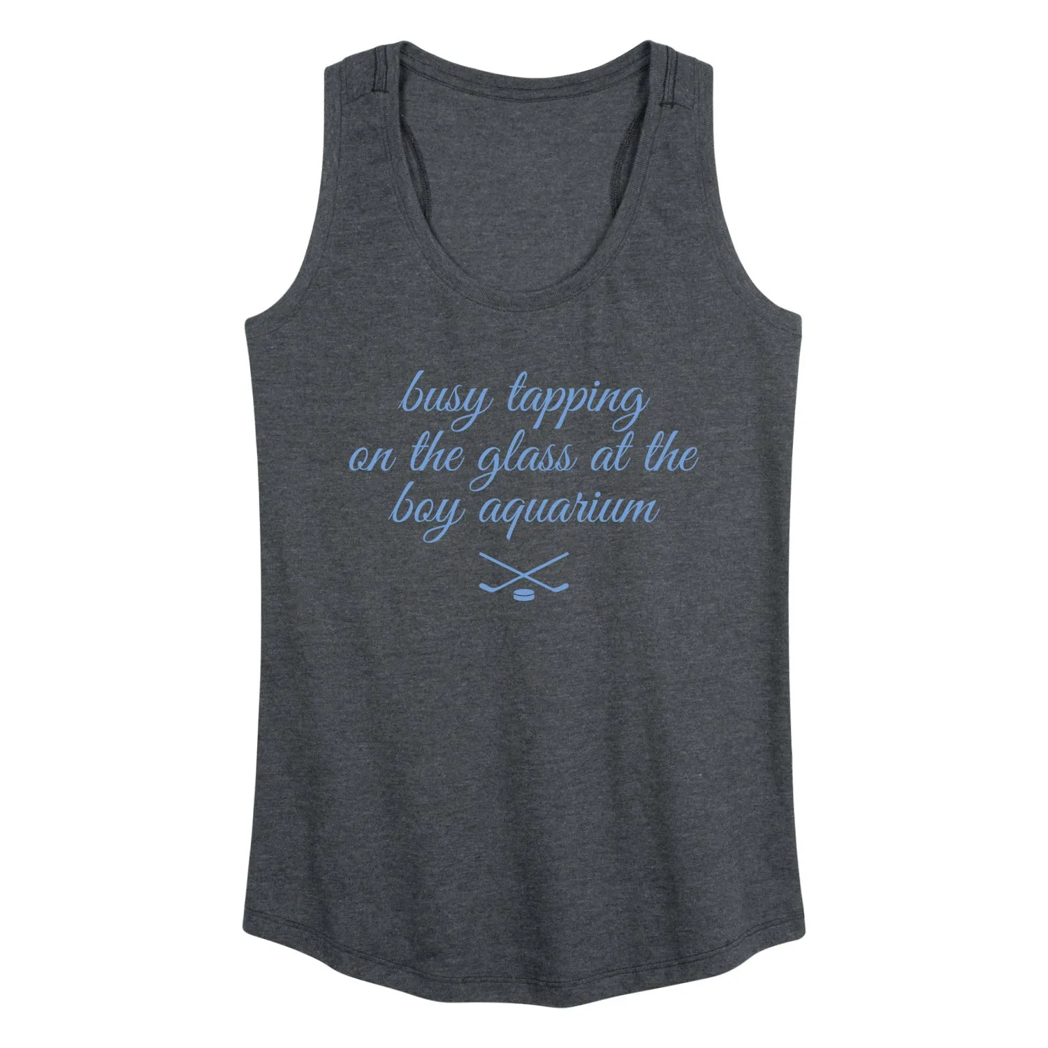 Instant Message - Tapping Glass Boy Aquarium Blue - Women's Racerback Graphic Tank sold by Zulily product image thumbnail 2
