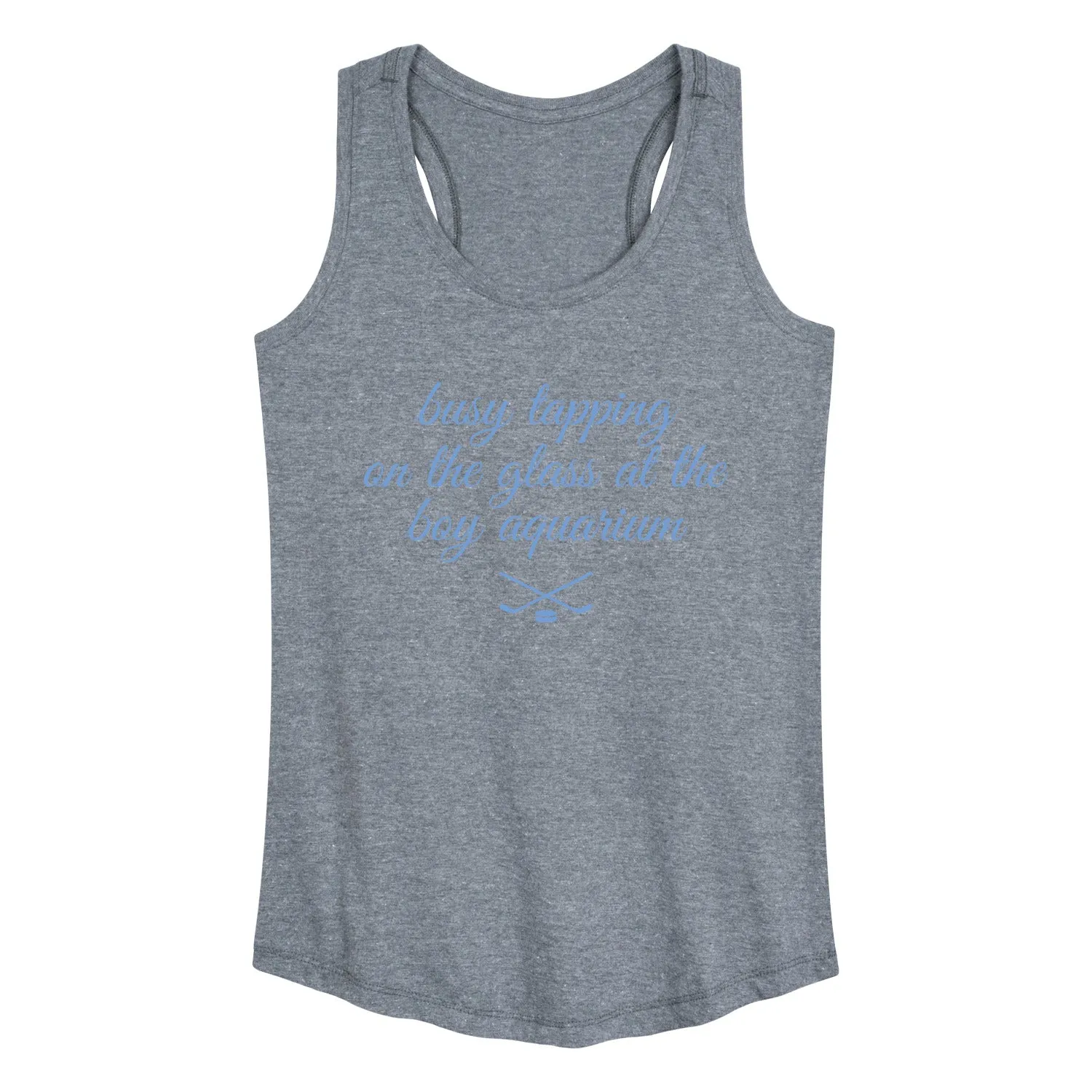 Instant Message - Tapping Glass Boy Aquarium Blue - Women's Racerback Graphic Tank sold by Zulily product image thumbnail 3