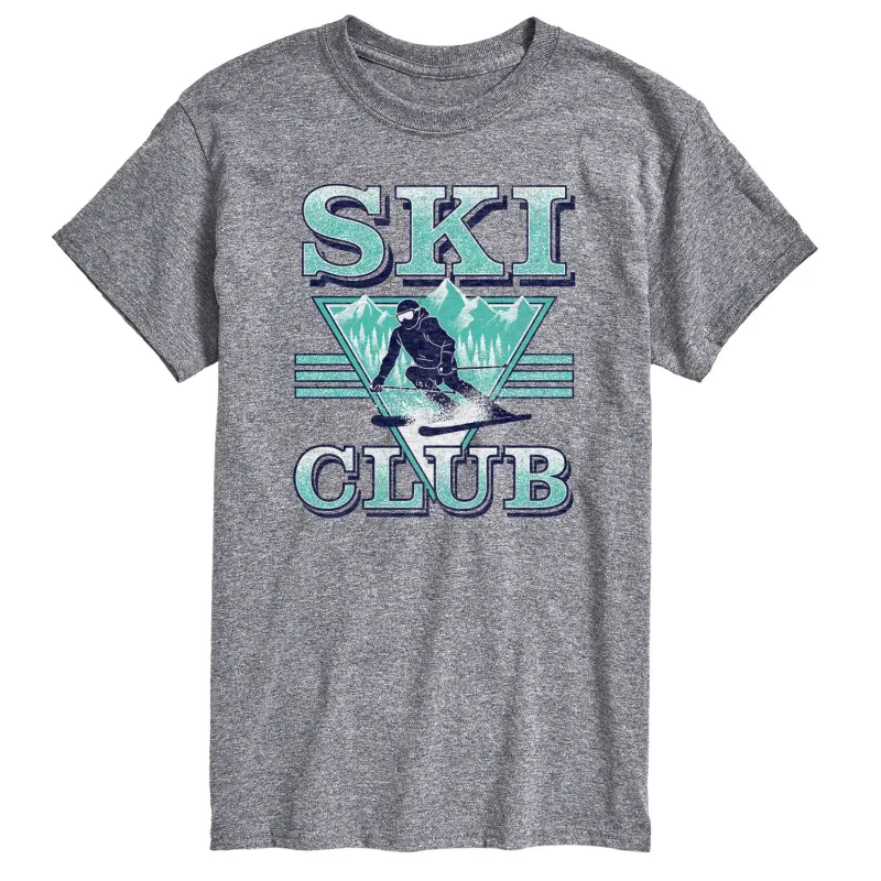 Instant Message - Ski Club - Men's Short Sleeve Graphic T-Shirt made by Zulily