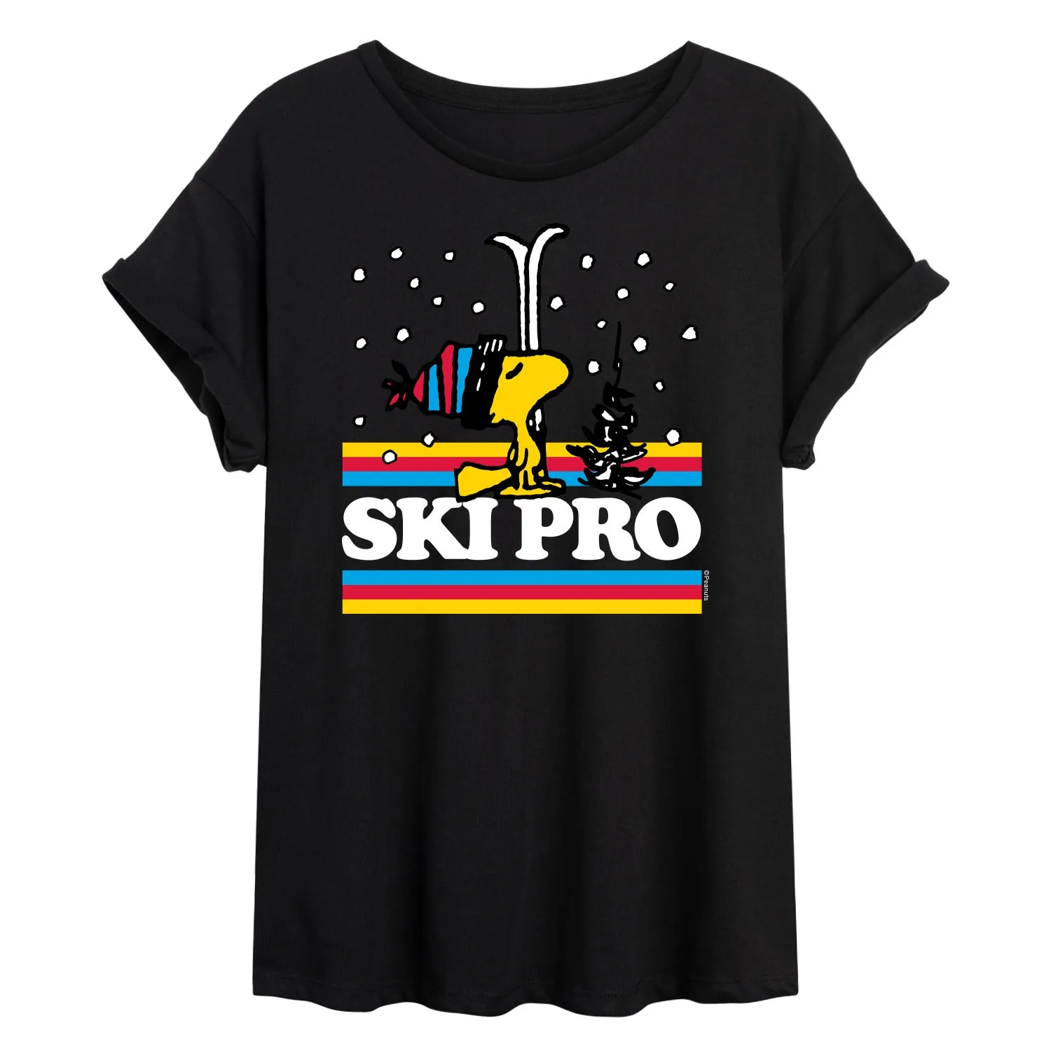 Peanuts - Ski Pro - Women's Oversized T-Shirt sold by Zulily