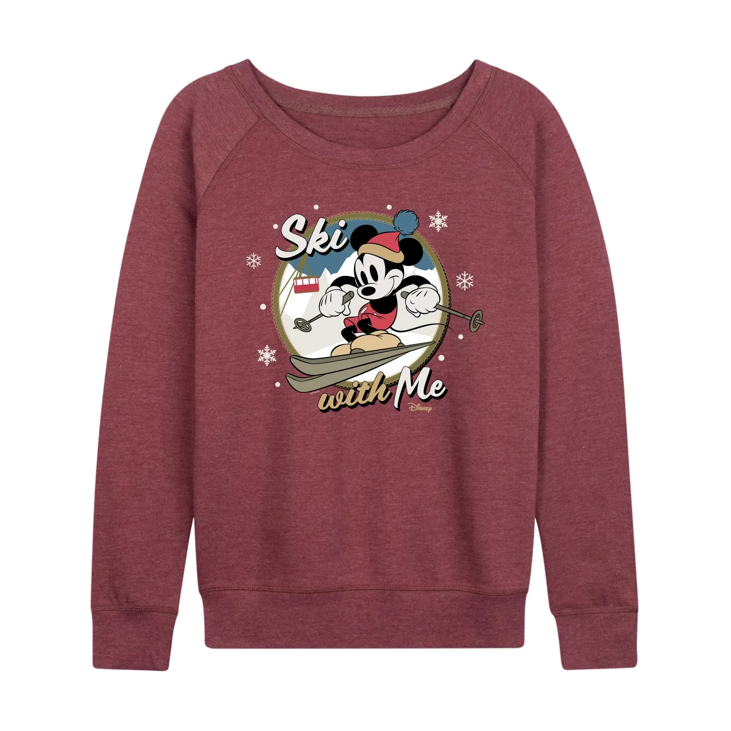 Disney - Ski With Me - Women's Lightweight French Terry Long Sleeve Shirt sold by Zulily product image thumbnail 4
