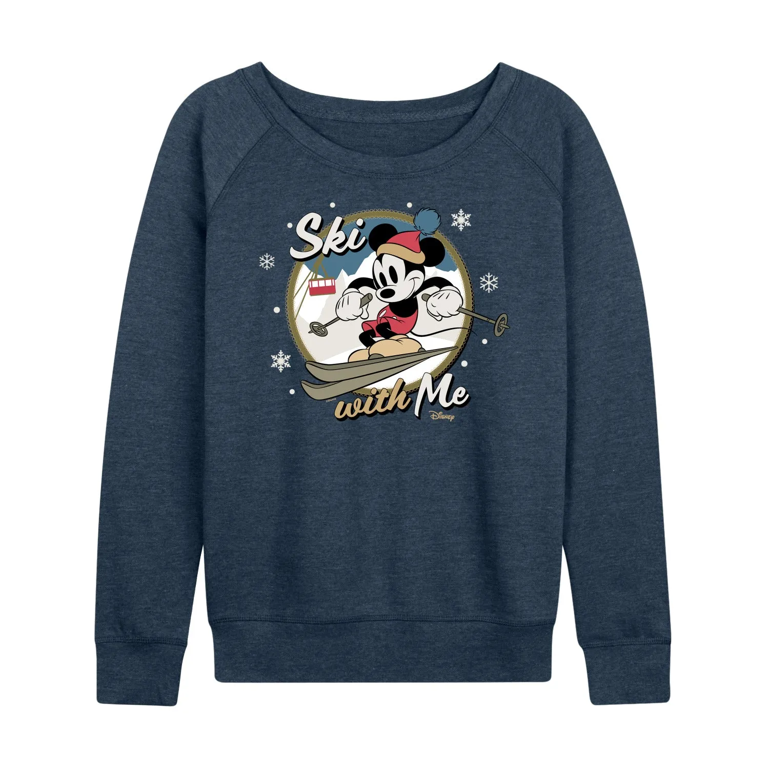 Disney - Ski With Me - Women's Lightweight French Terry Long Sleeve Shirt sold by Zulily product image thumbnail 2