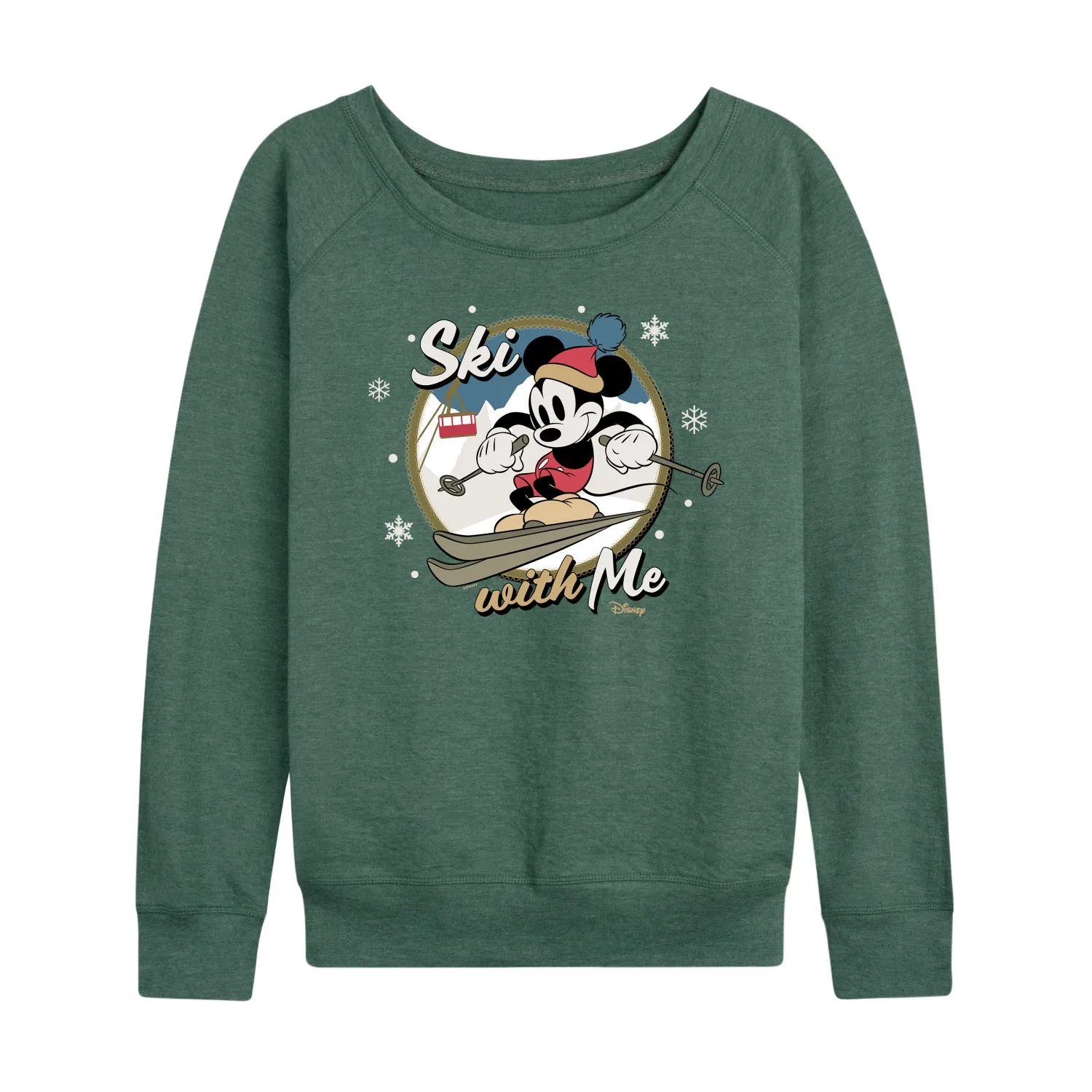 Disney - Ski With Me - Women's Lightweight French Terry Long Sleeve Shirt sold by Zulily product image thumbnail 3