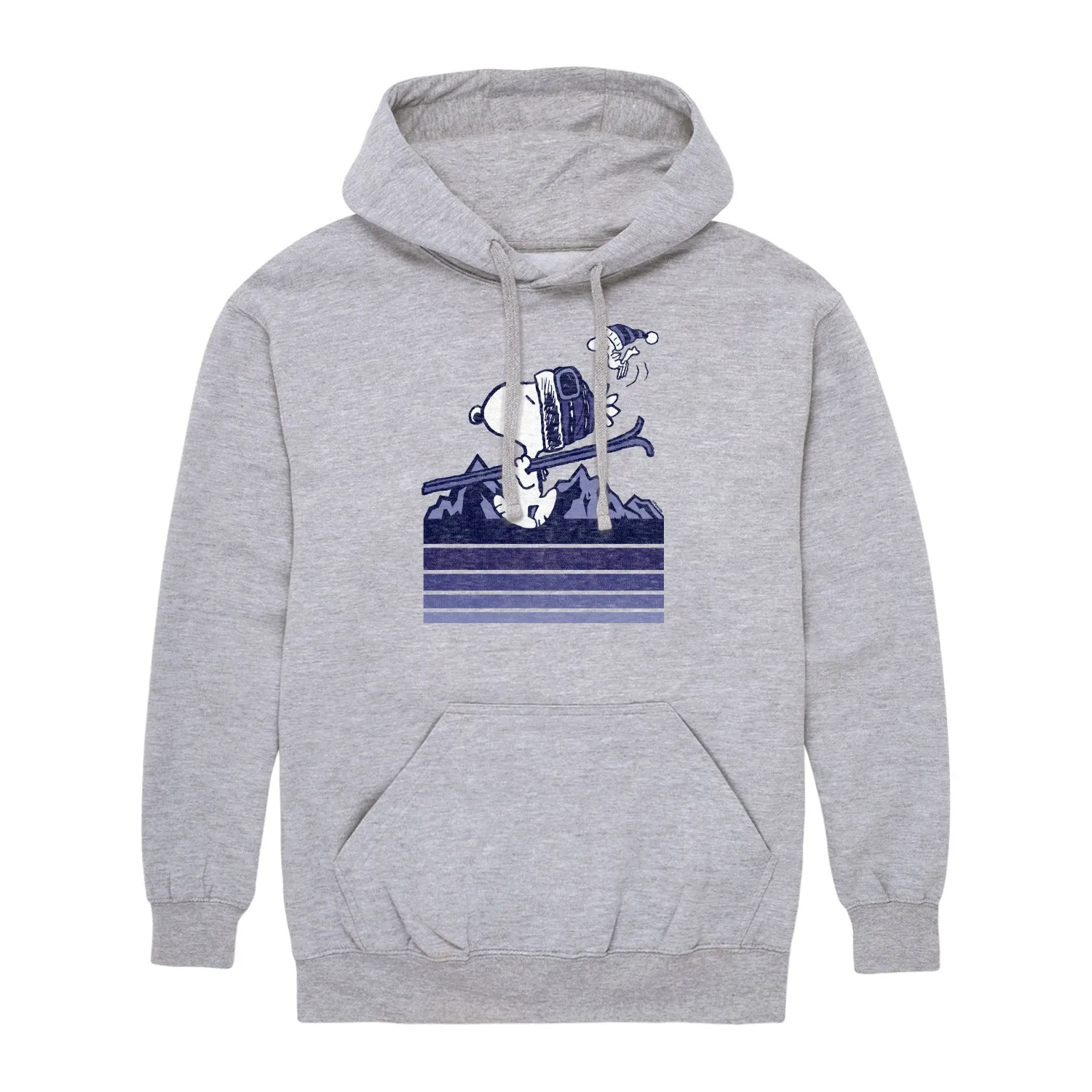 Peanuts - Snoopy Woodstock Ski Stripes - Men's Fleece Pullover Hoodie sold by Zulily