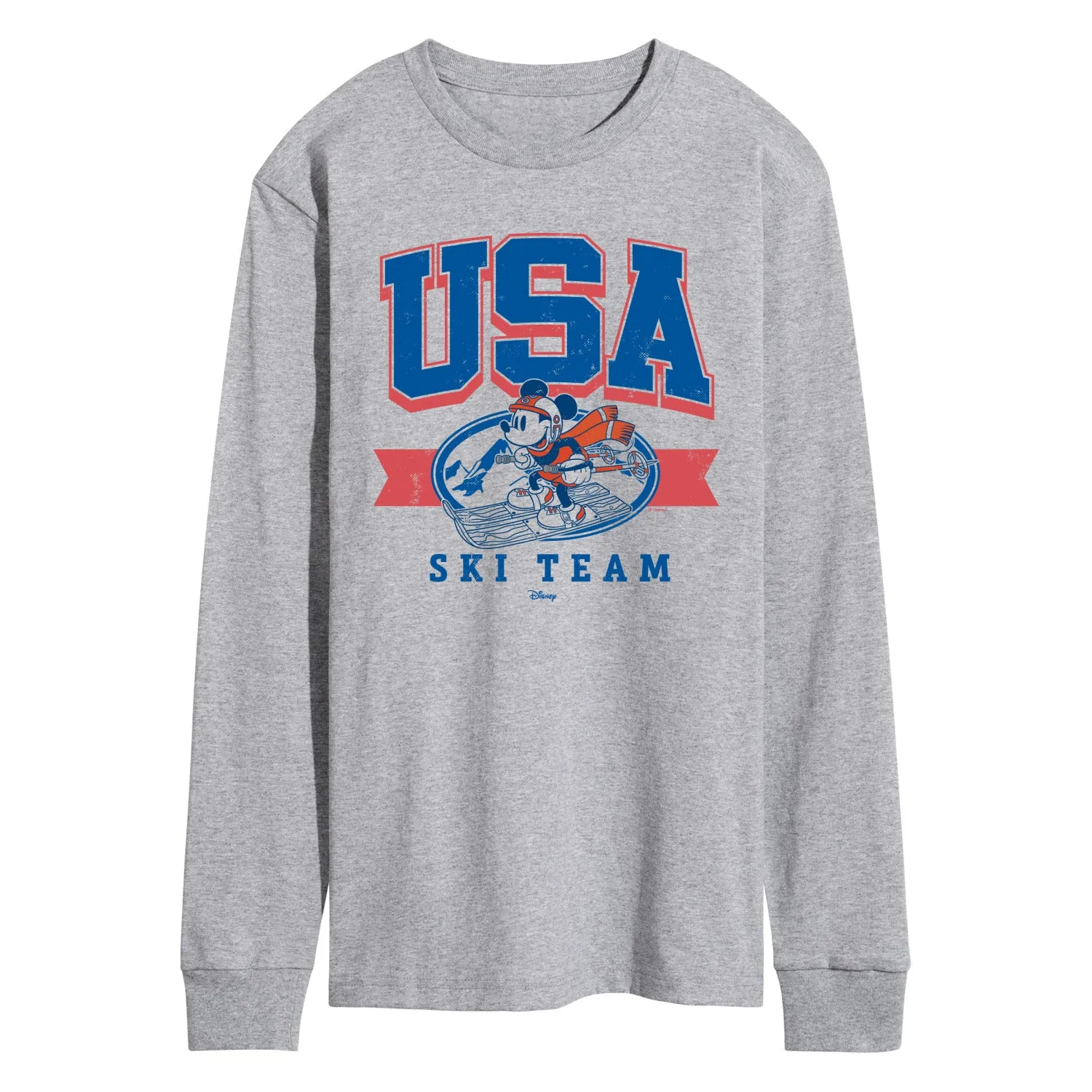 Disney - USA Ski Team - Men's Long Sleeve Graphic T-Shirt sold by Zulily
