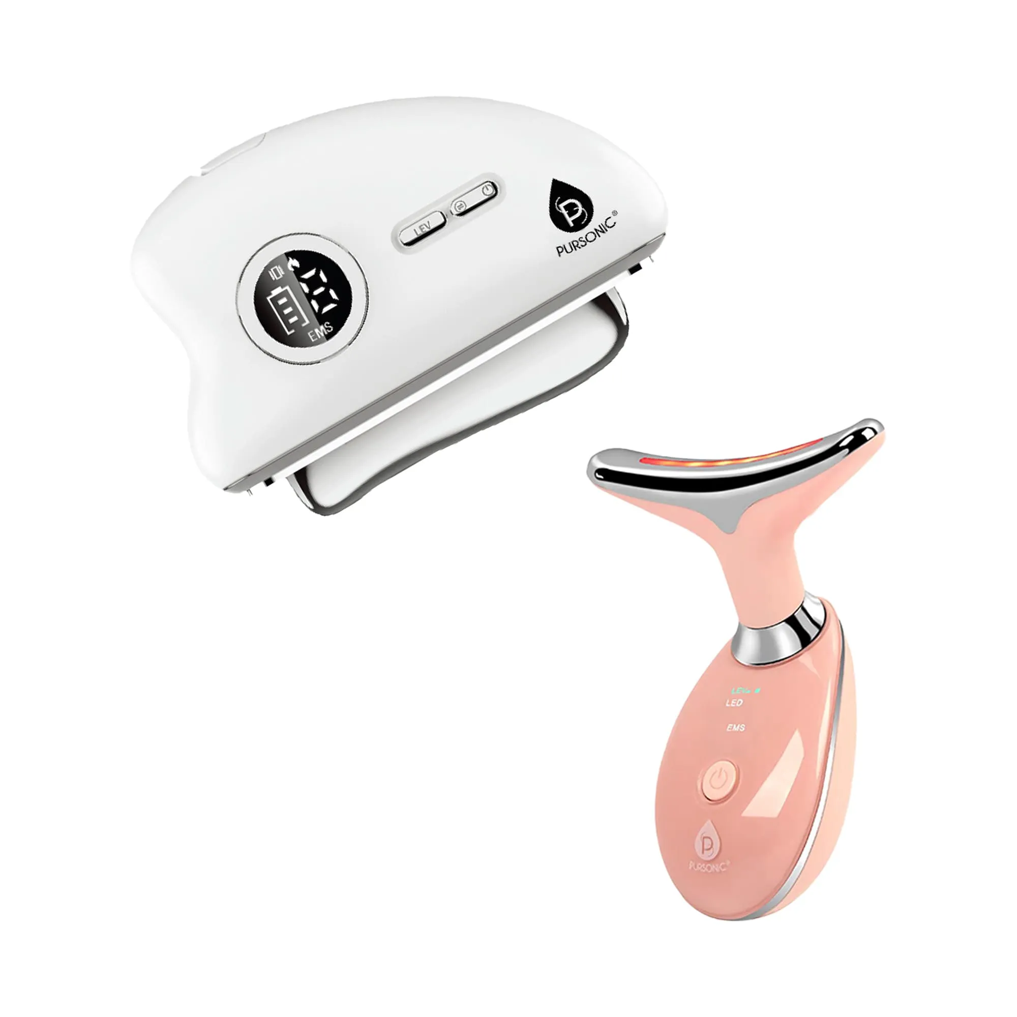 Pursonic Radiance Duo: 7-in-1 LED Light Therapy Beauty Face & Body Wands (2-Pack) sold by Zulily