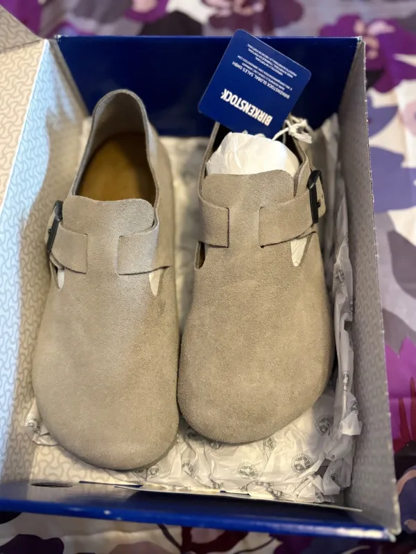 Birkenstock Unisex London Suede Leather Stone Coin made by Birkenstock