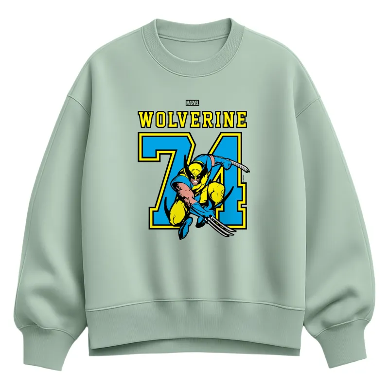 Marvel - Wolverine Jersey - Women's Oversized Fleece Crew Sweatshirt made by Marvel
