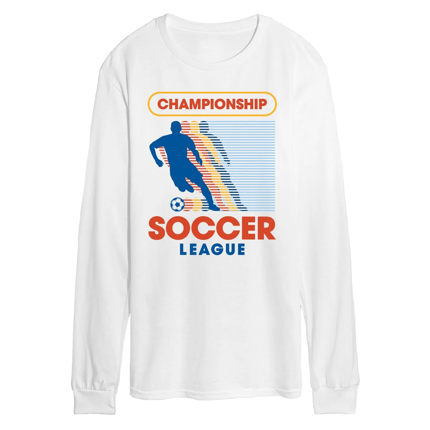 Instant Message - Championship Soccer League - Men's Long Sleeve Graphic T-Shirt sold by Zulily