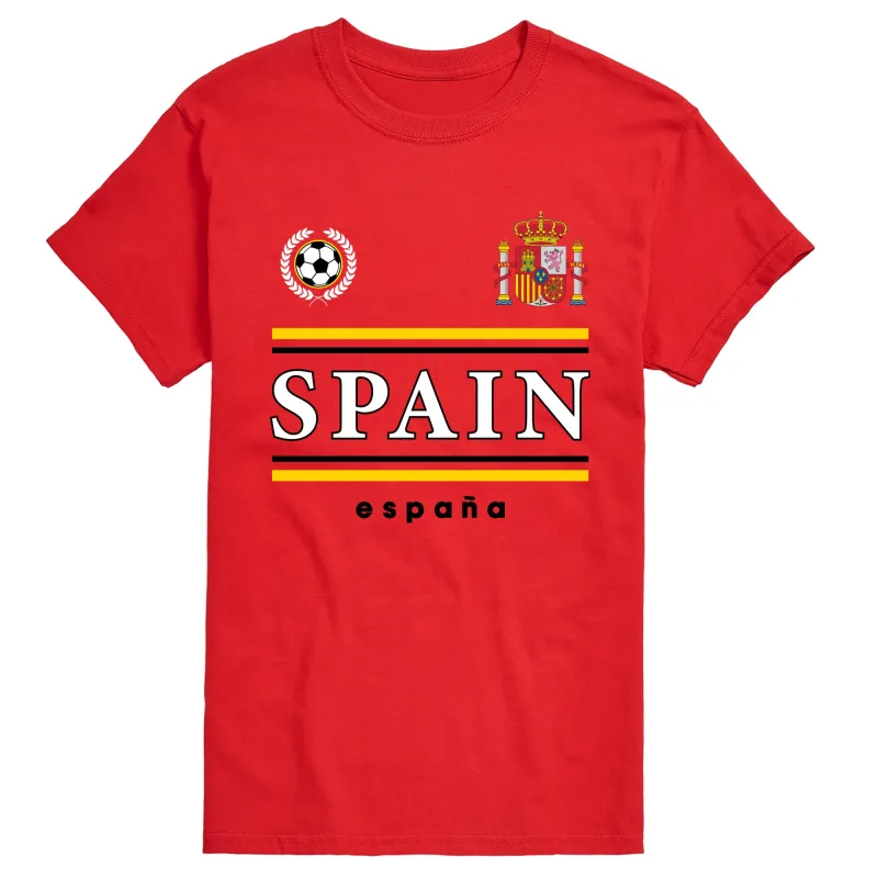 Instant Message - Spain Soccer Jersey - Men's Short Sleeve Graphic T-Shirt made by Zulily
