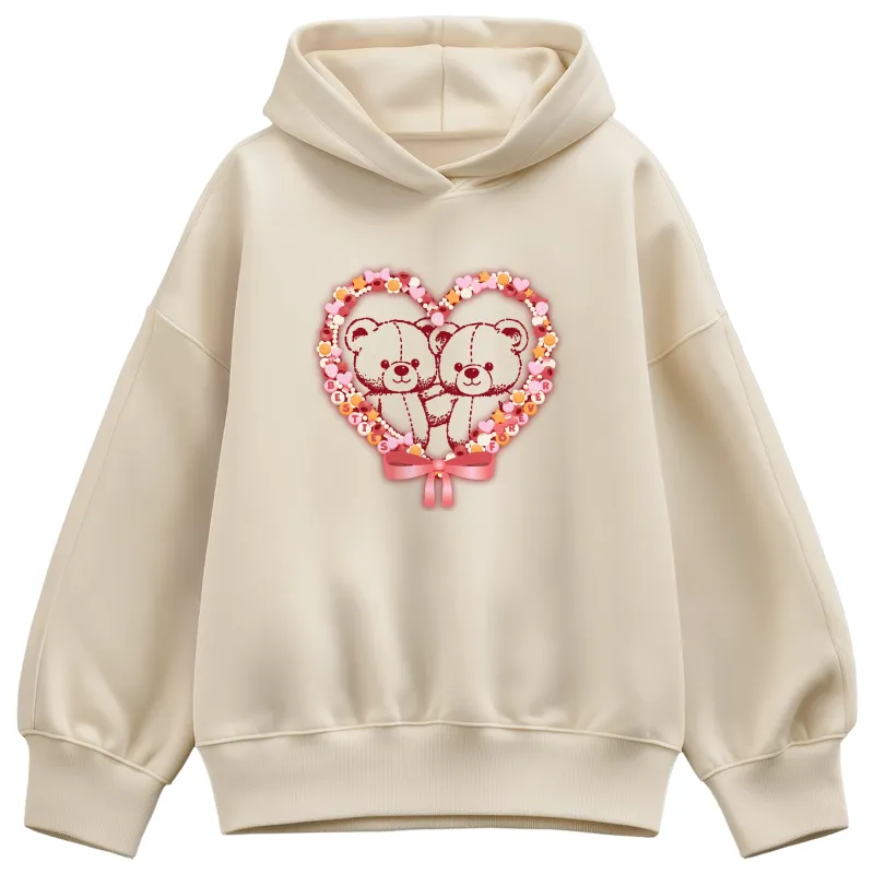 Instant Message - Bear Besties - Women's Oversized Fleece Hoodie Sweatshirt sold by Zulily