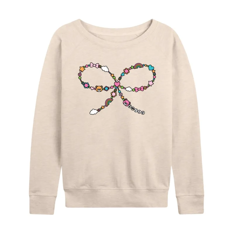 Instant Message - Bead Bow - Women's French Terry Long Sleeve Pullover sold by Zulily