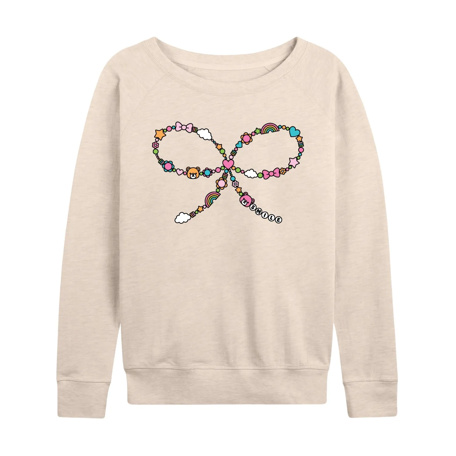 Instant Message - Bead Bow - Women's French Terry Long Sleeve Pullover sold by Zulily