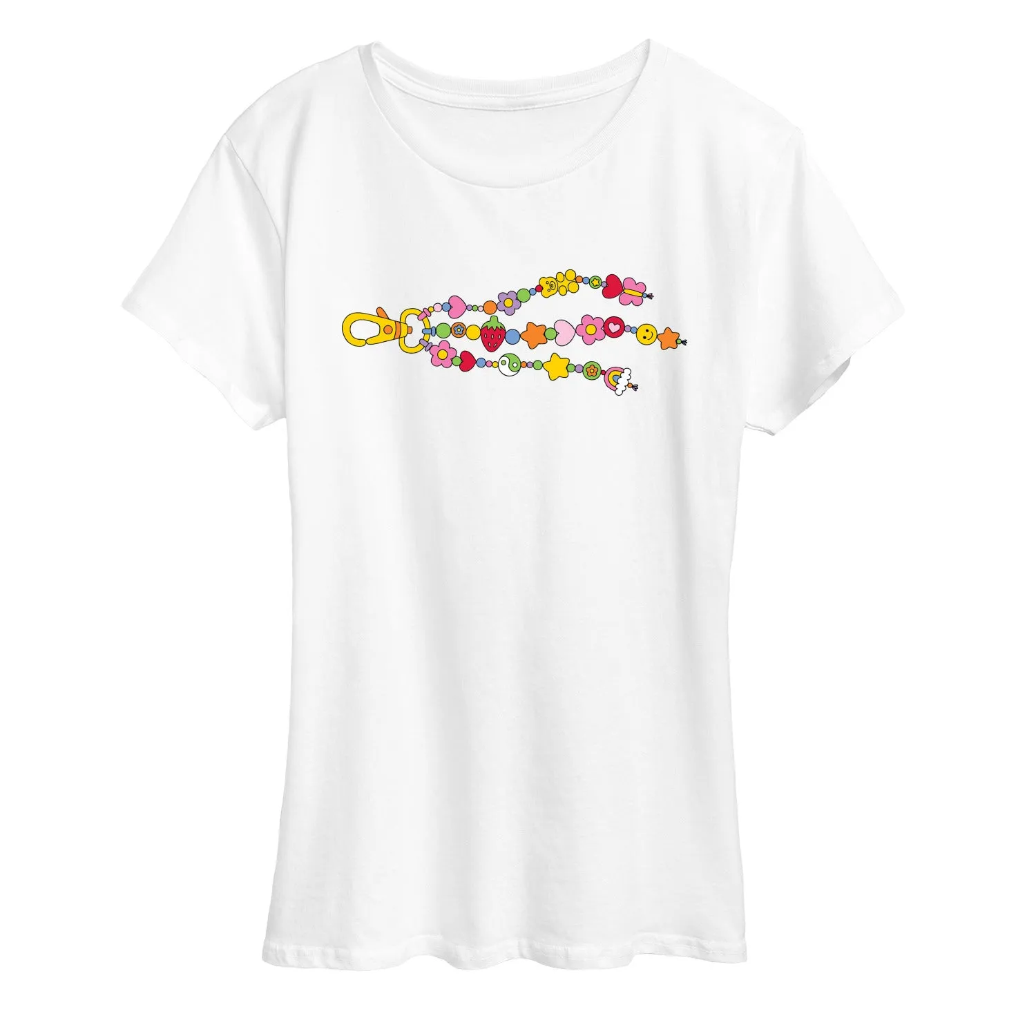 Instant Message - Charm Bead Keychain - Women's Short Sleeve Graphic T-Shirt sold by Zulily