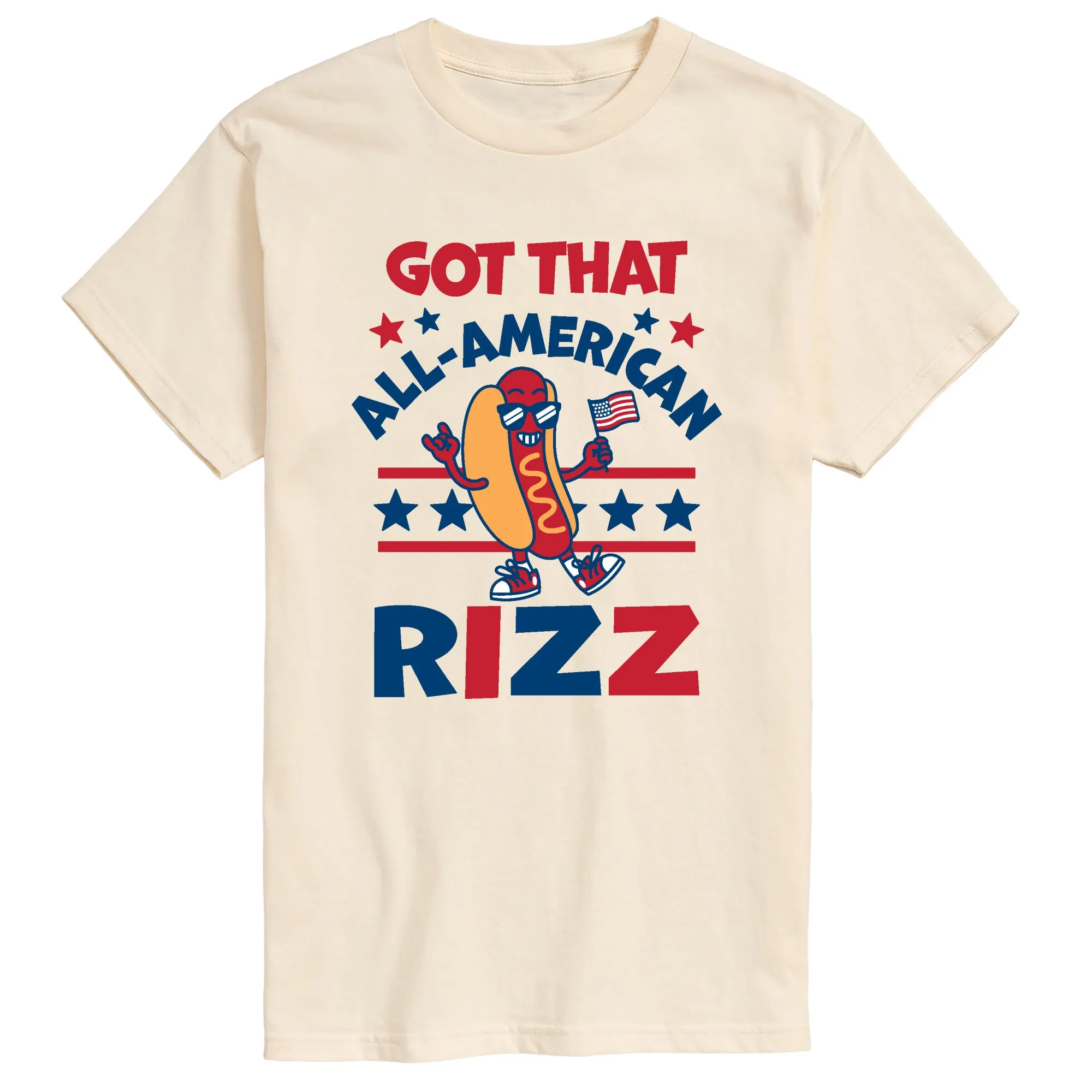 Instant Message - All American Rizz Hotdog - Men's Short Sleeve Graphic T-Shirt sold by Zulily product image thumbnail 3