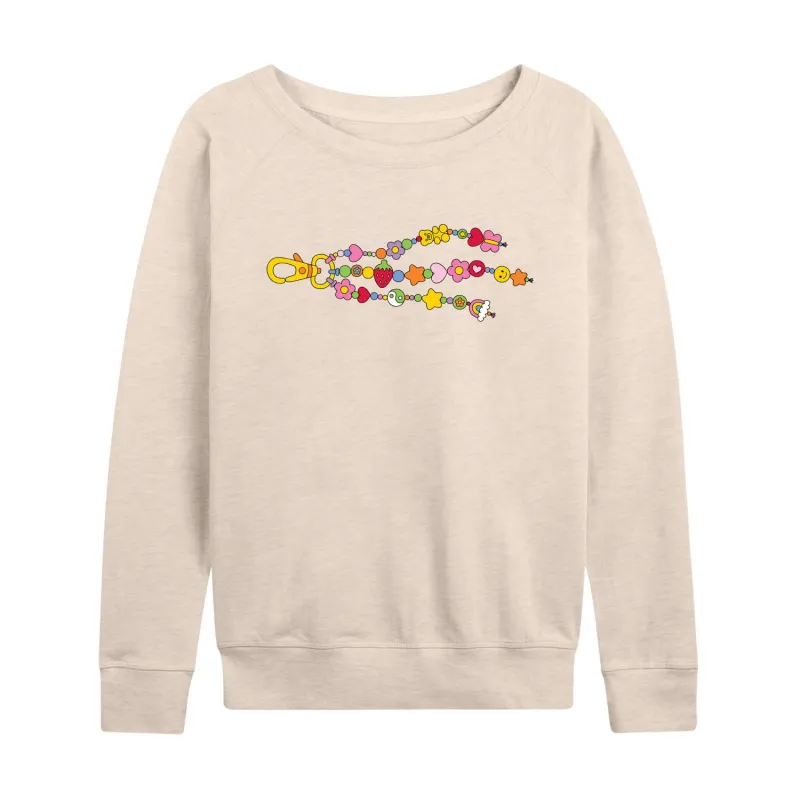 Instant Message - Charm Bead Keychain - Women's French Terry Long Sleeve Pullover sold by Zulily