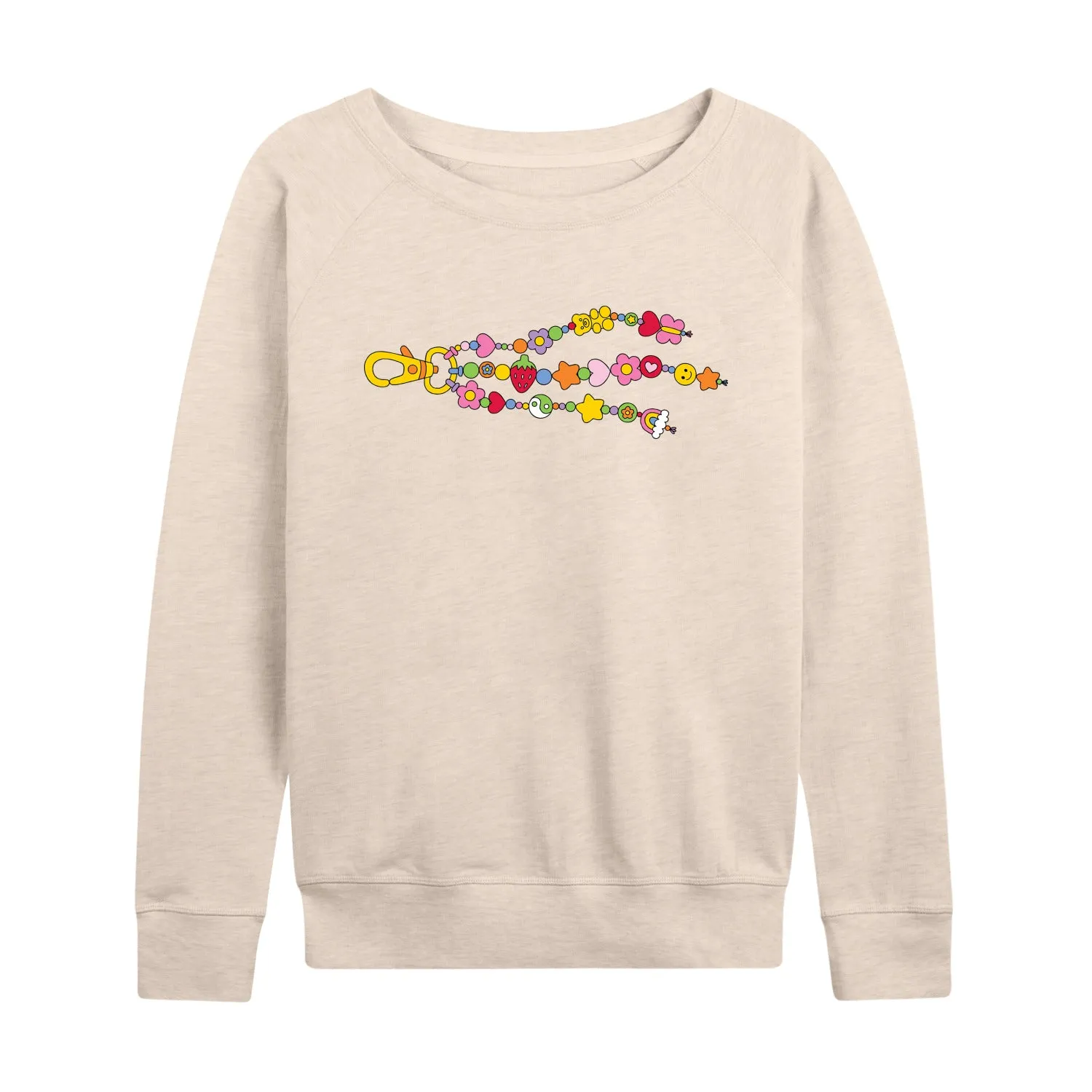 Instant Message - Charm Bead Keychain - Women's French Terry Long Sleeve Pullover sold by Zulily