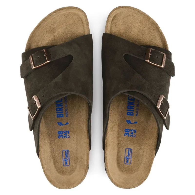 Birkenstock Unisex Zurich Bs Suede Leather SF mocha sold by Zulily