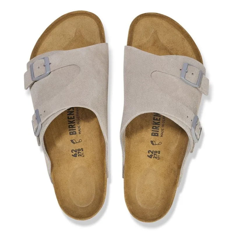 Birkenstock Unisex Zurich Suede Leather Embossed Stone Coin sold by Zulily