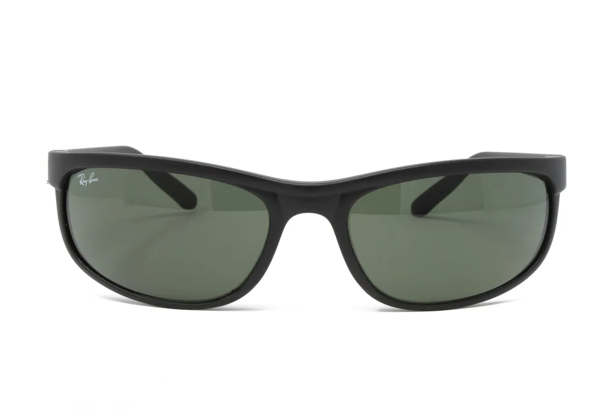 Ray-Ban Matte Black Green Lens Sunglasses made by Ray-Ban