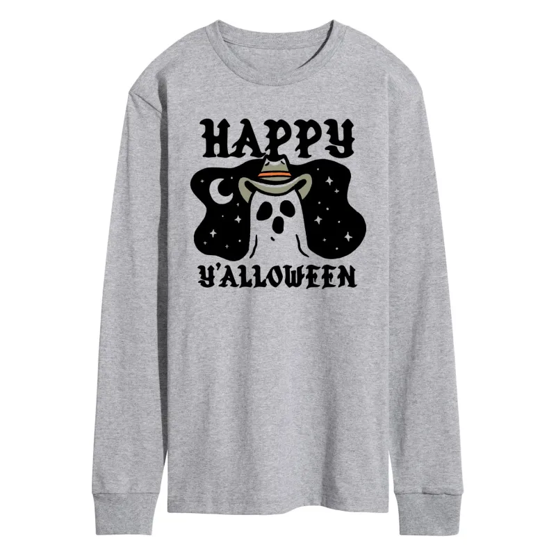 Instant Message - Happy Y'alloween - Men's Long Sleeve Graphic T-Shirt sold by Zulily