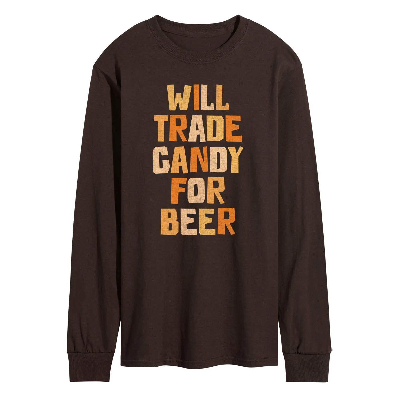 Instant Message - Will Trade Candy For Beer - Men's Long Sleeve Graphic T-Shirt sold by Zulily