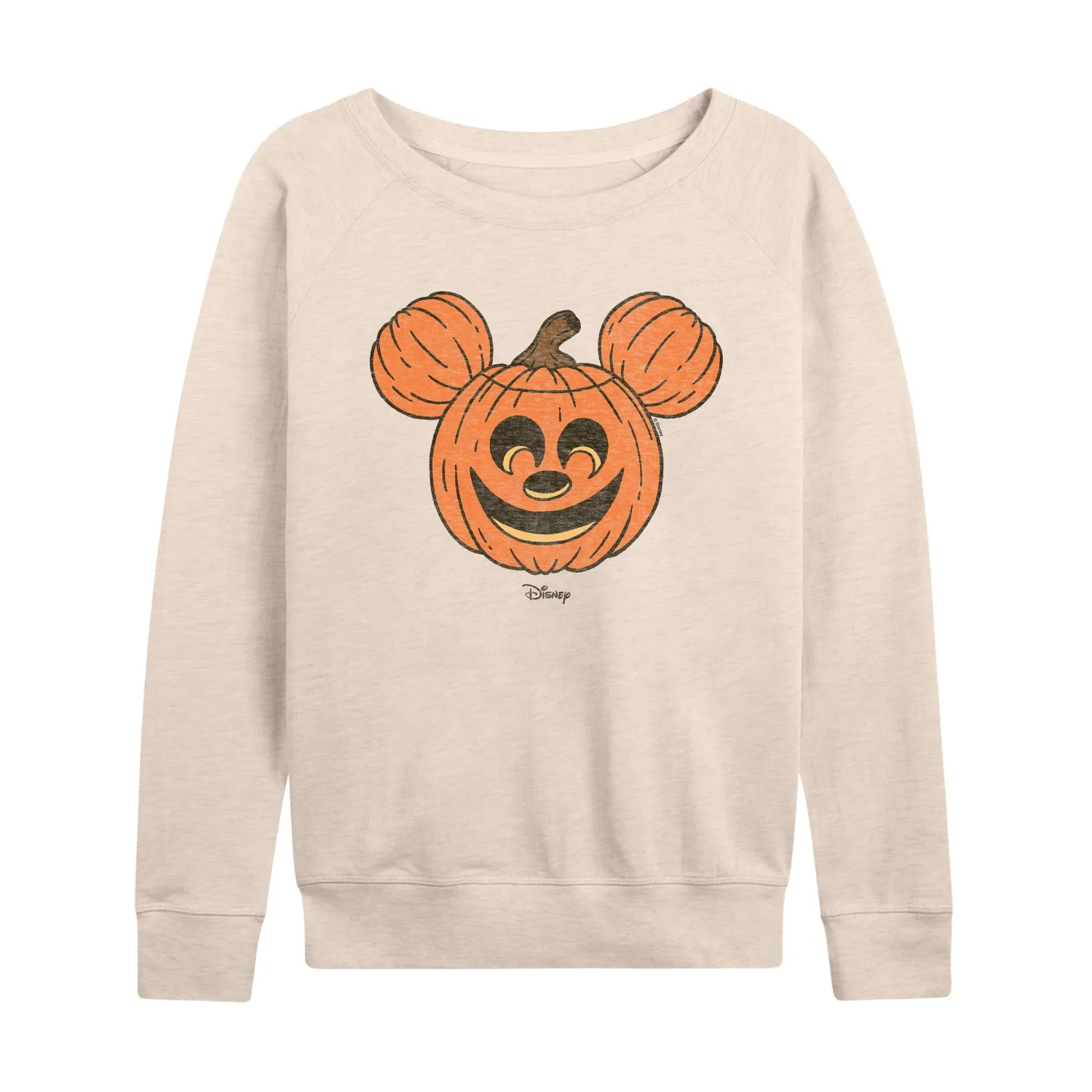 Disney - Mickey Pumpkin Head - Women's French Terry Long Sleeve Pullover sold by Zulily product image thumbnail 2