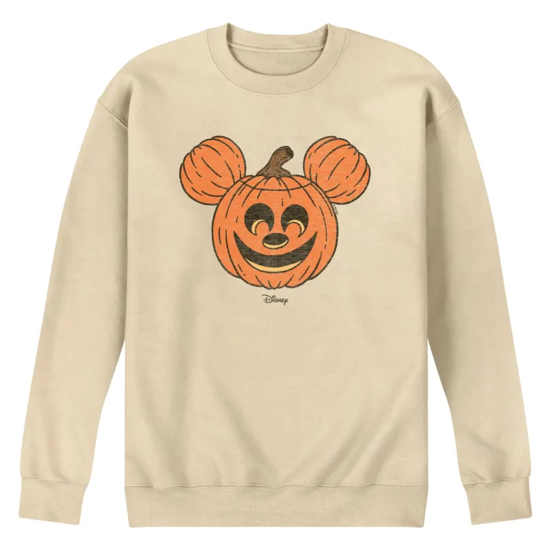 Disney - Mickey Pumpkin Head - Men's Crew Fleece Sweatshirt sold by Zulily